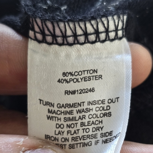 Wallflower Sweatshirt Women Sz L Black White Long Sleeve Embroidered Sequin - Picture 10 of 12